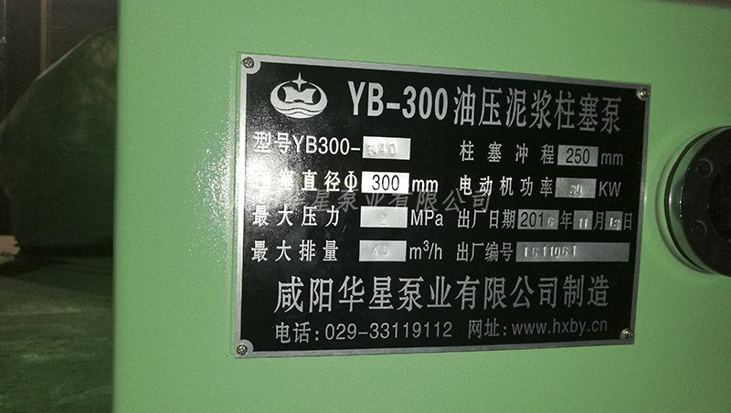 yb300陶瓷柱塞泵參數(shù)